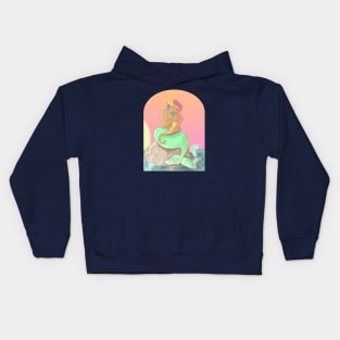 Rainbow Sherbet Mermaid Kids Hoodie